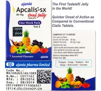 Apcalis-SX-20 Jelly (Cialis 20mg) X7 Sachets Apcalis-SX-20 Jelly (Cialis 20mg) X7 Sachets